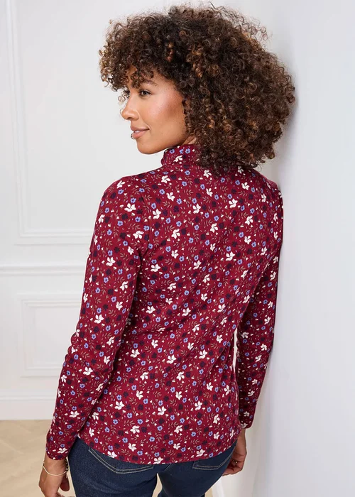 Cotton Traders Ruby Cosy Up Long Sleeve Print Turtleneck Top - 22 Image 3