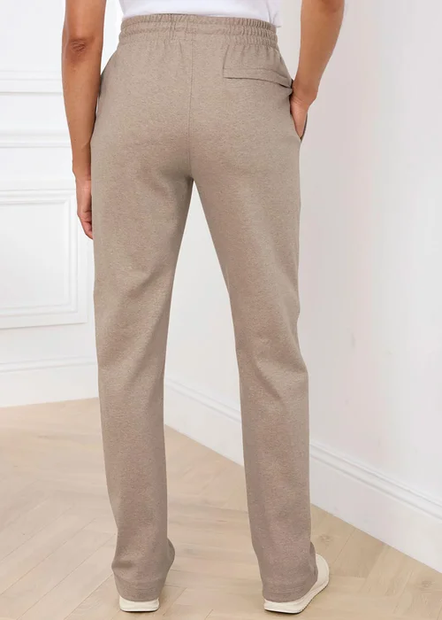 Cotton Traders Oatmeal Interlock Pintuck Joggers - 2XL/L27 Image 2
