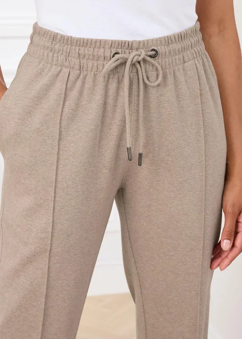 Cotton Traders Oatmeal Interlock Pintuck Joggers - 2XL/L27 Image 3