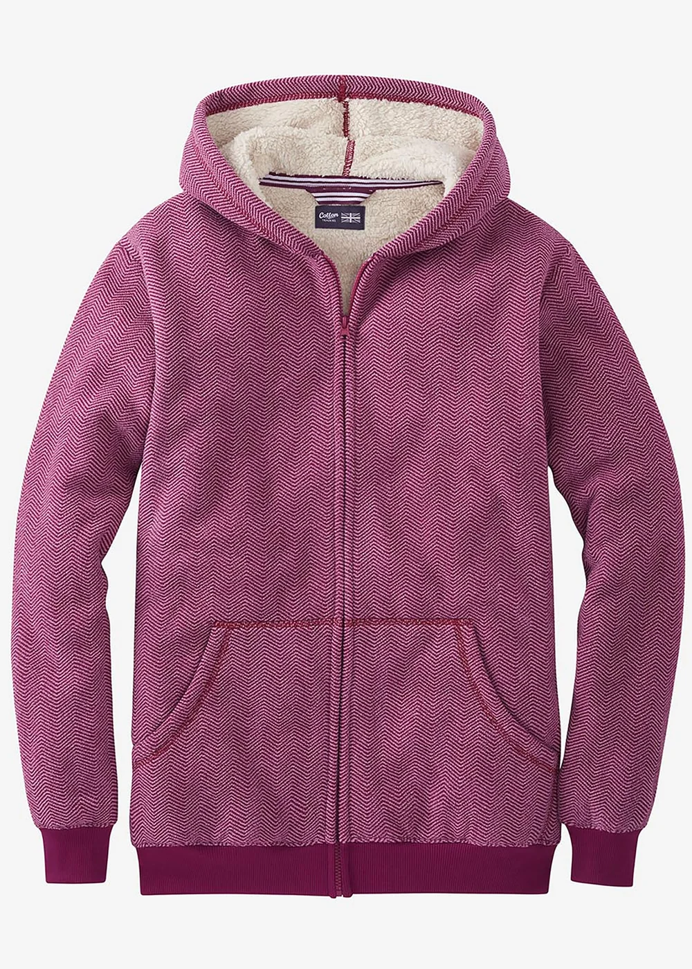 Cotton Traders Magenta Cosy Fleece Jacket - XL Image 4