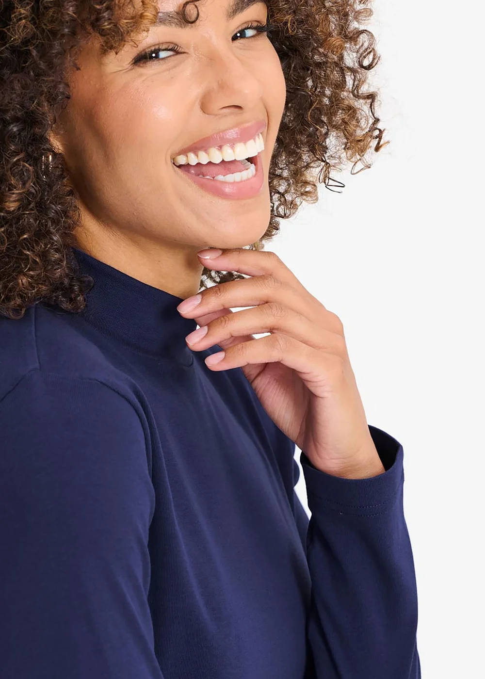 Cotton Traders Marine Long Sleeve Turtle Neck Base Layer - 4XL Image 3