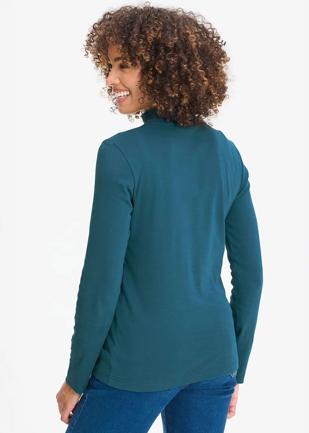 Cotton Traders Kingfisher Long Sleeve Turtle Neck Base Layer - L Image 2