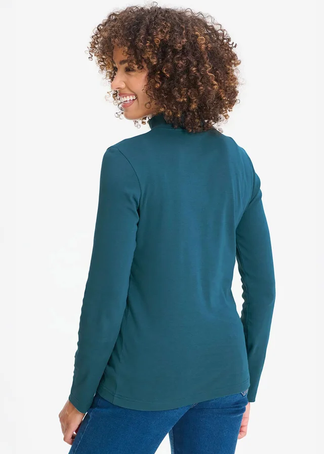 Cotton Traders Kingfisher Long Sleeve Turtle Neck Base Layer