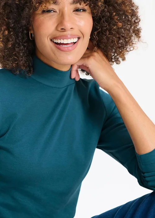 Cotton Traders Kingfisher Long Sleeve Turtle Neck Base Layer - L Image 3