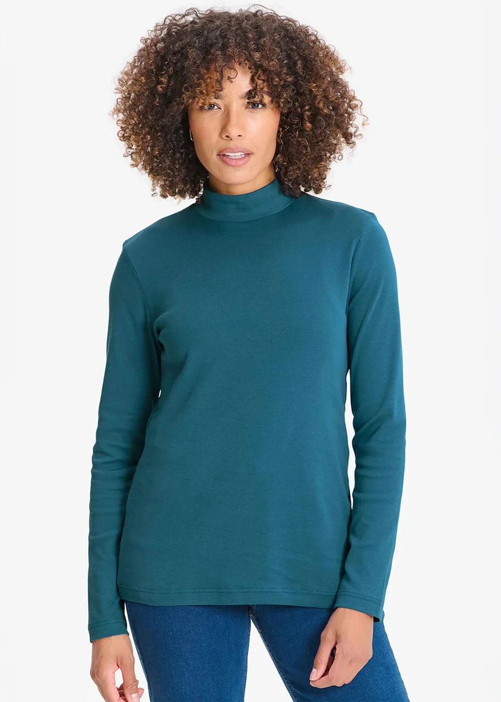 Cotton Traders Kingfisher Long Sleeve Turtle Neck Base Layer - L Image 1