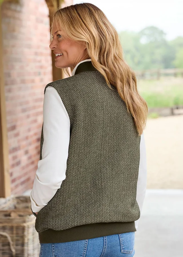 Cotton Traders Dark Forest Woven Gilet