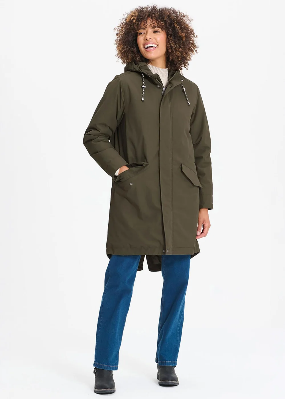 Cotton Traders Dark Forest Waterproof Parka - XL Image 1
