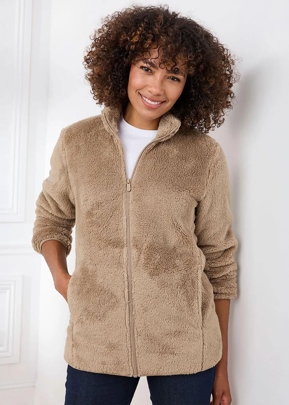 Cotton Traders Barley Soft Fleece Jacket - S Image 1