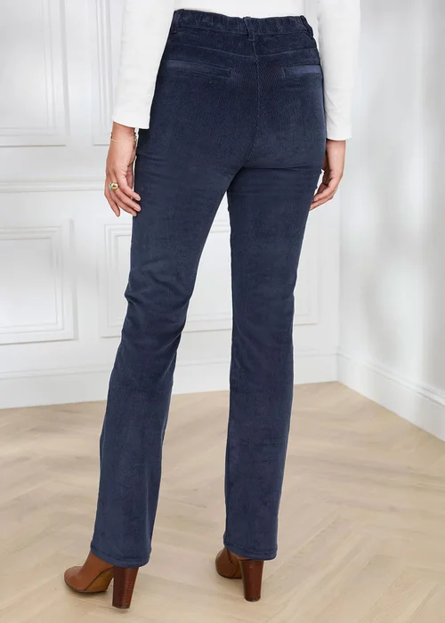 Cotton Traders Midnight Straight Leg Stretch Cord Trousers - 8/L27 Image 3