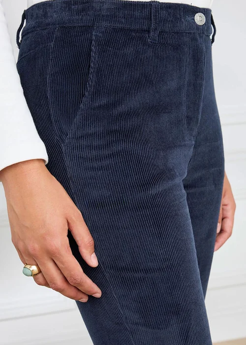 Cotton Traders Midnight Straight Leg Stretch Cord Trousers - 8/L27 Image 4