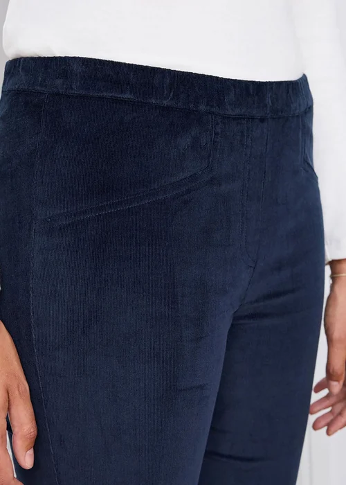 Cotton Traders Midnight Pull On Stretch Bootcut Cord Trousers - 18/L31 Image 4