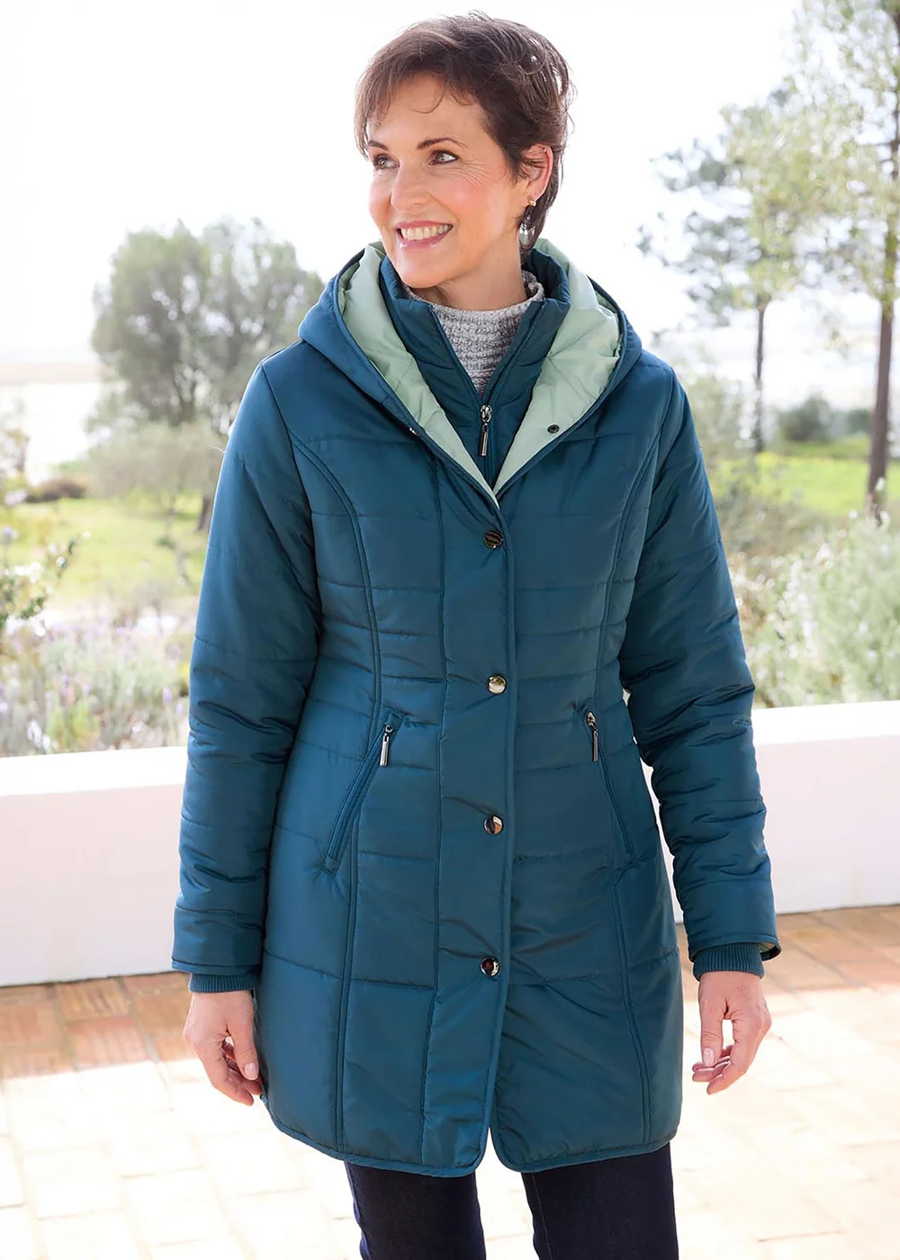 Cotton Traders Kingfisher Padded Hooded Jacket - 8 Image 2