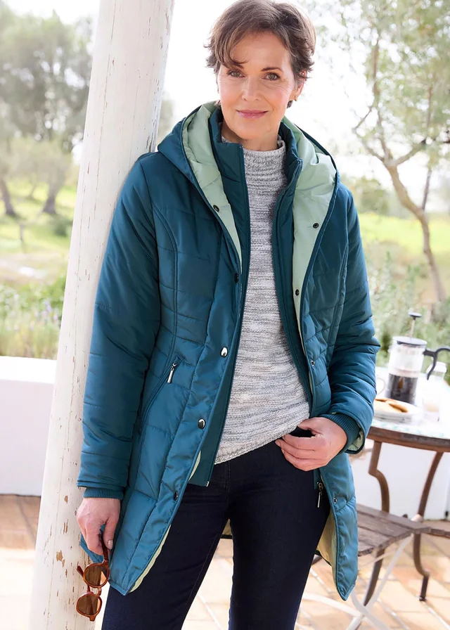 Cotton Traders Kingfisher Padded Hooded Jacket
