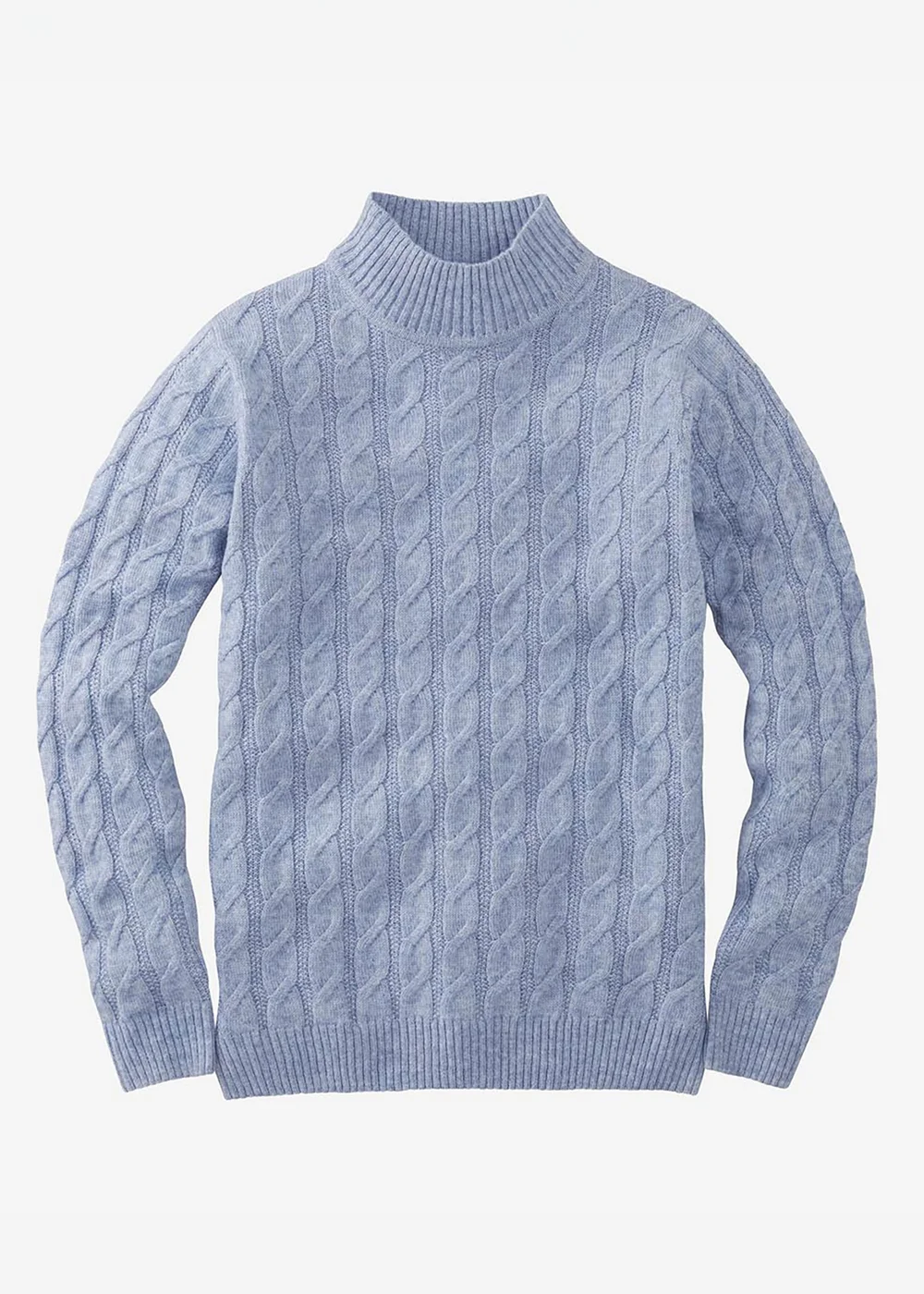 Cotton Traders Winter Sky Cable Turtle Neck Jumper - S Image 4