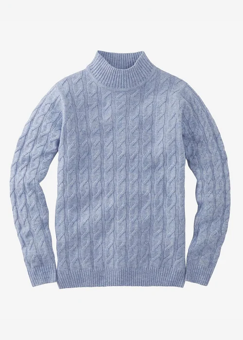 Cotton Traders Winter Sky Cable Turtle Neck Jumper - S Image 4
