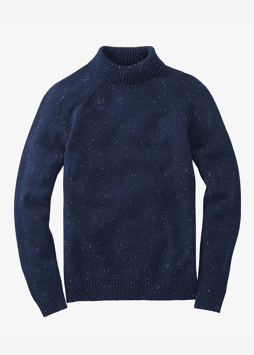 Cotton Traders Dark Sky Flecked Rollneck Jumper - L Image 4