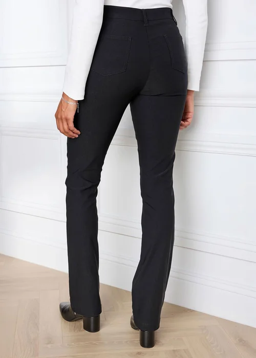 Cotton Traders Black Super Stretchy Bootcut Trousers - 10/L27 Image 3