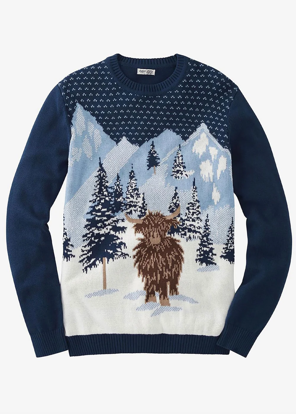 Cotton Traders Navy Cotton Crew Neck Jumper - M Image 4