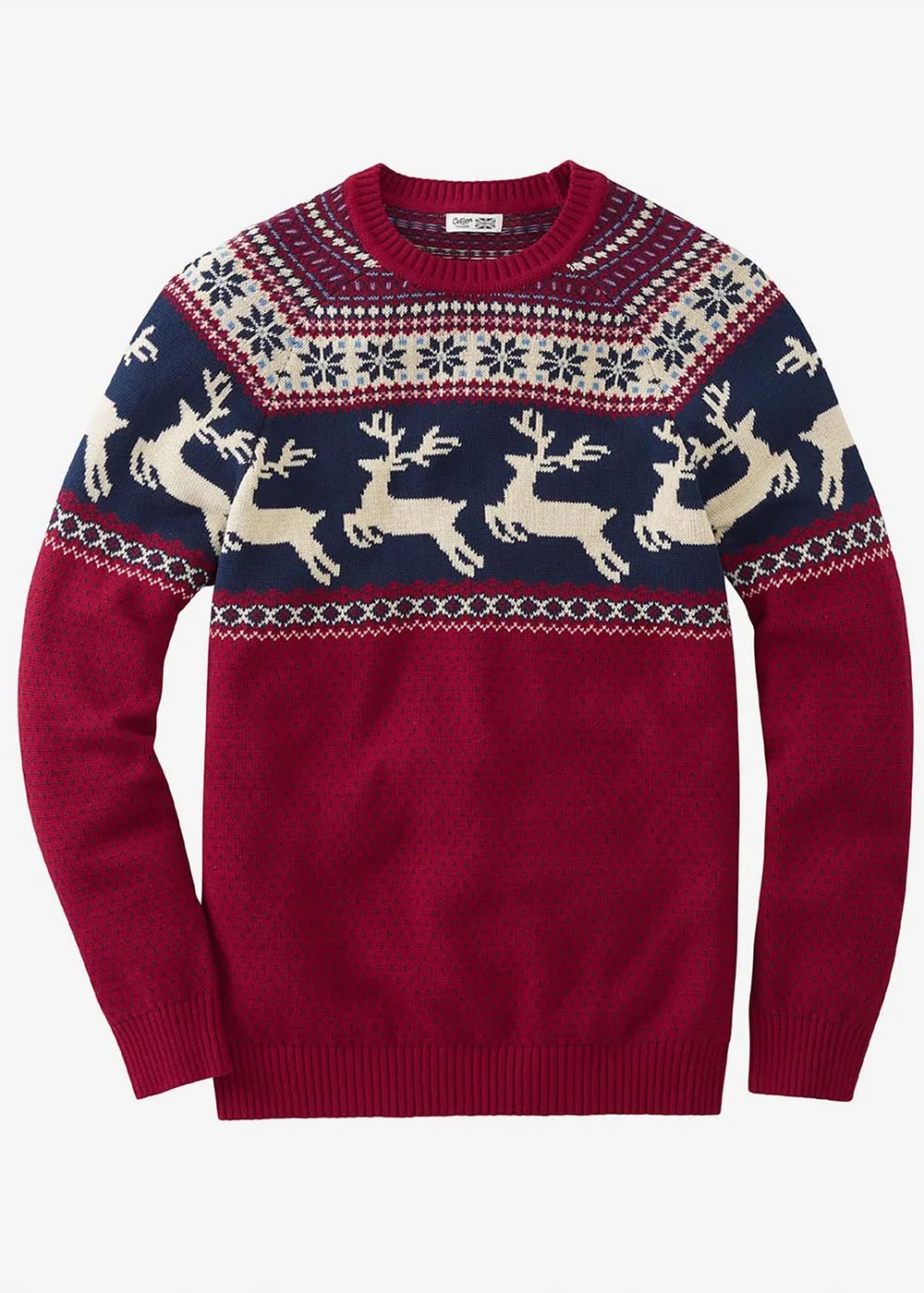 Cotton Traders Red Cotton Crew Neck Jumper - S Image 4