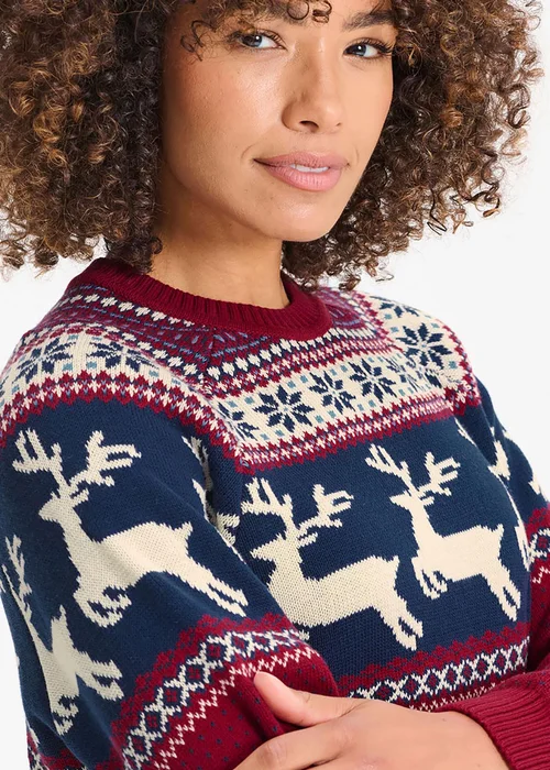 Cotton Traders Red Cotton Crew Neck Jumper - S Image 3