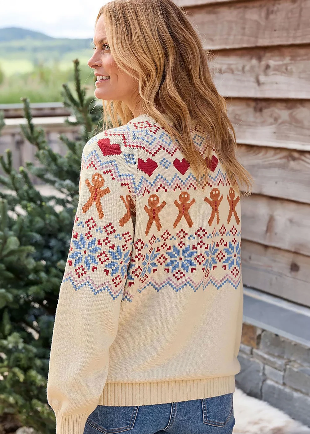 Cotton Traders Warm Cream Cotton Crew Neck Jumper - 3XL Image 2