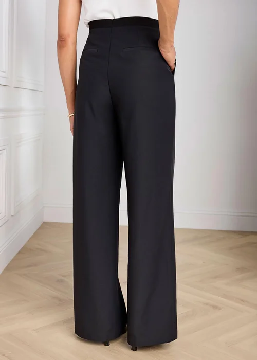 Cotton Traders Black Elasticated Waist Trousers - 14/L29 Image 3