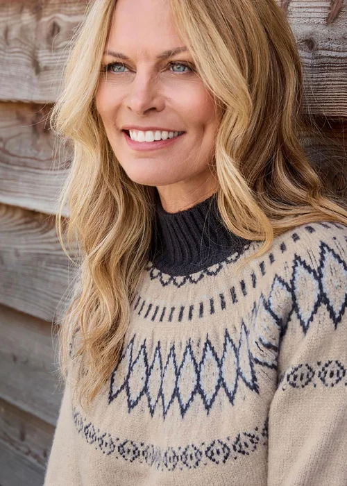 Cotton Traders Stone Fair Isle Jumper - 8 Image 4