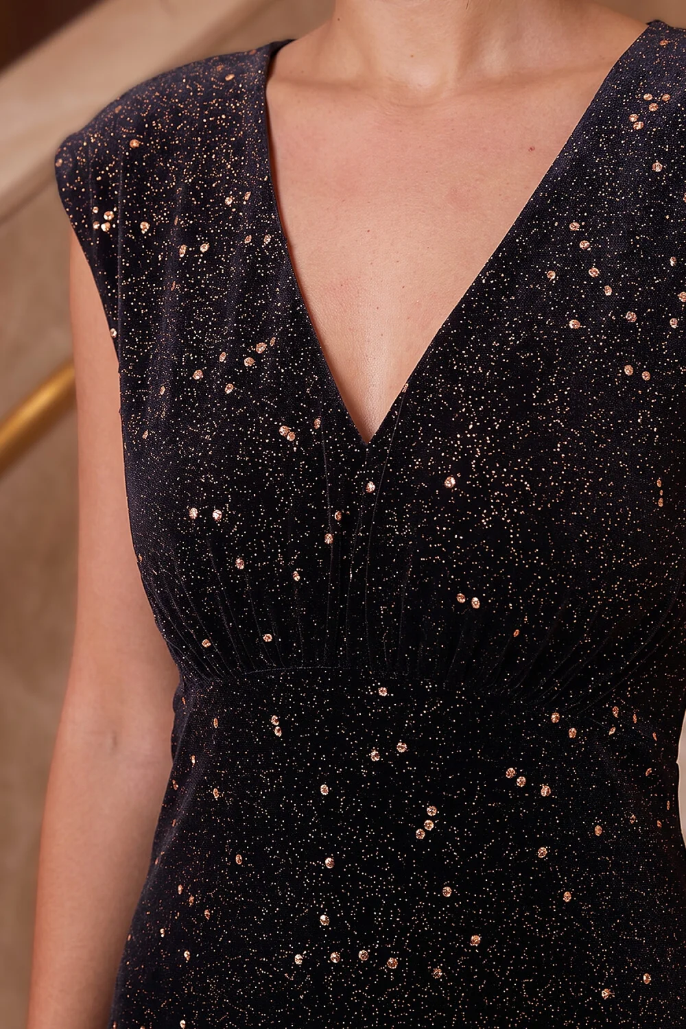 Roman Black Shimmer Velvet Maxi Dress - 14 Image 4