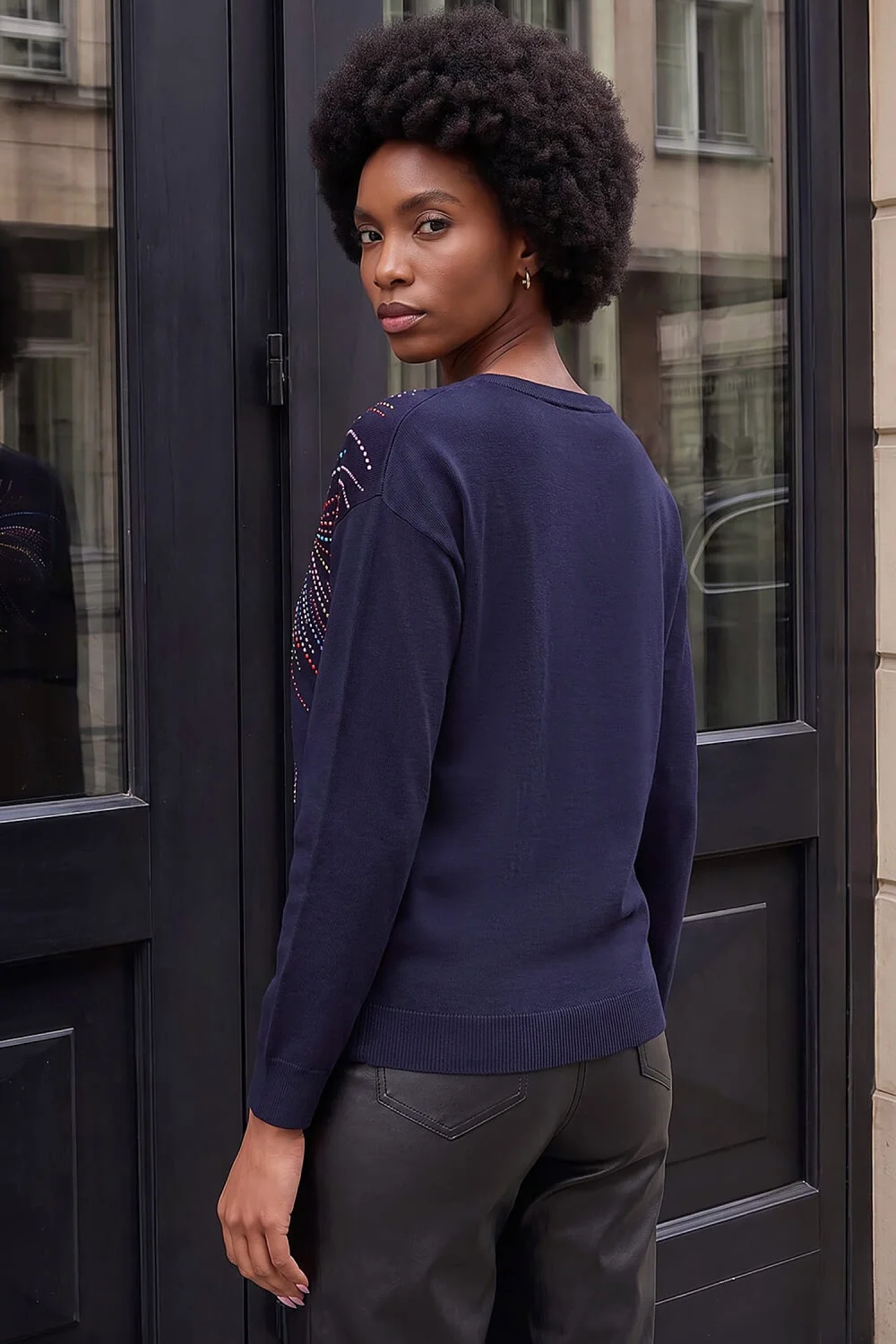 Roman Navy Sparkly Knit Jumper - 16 Image 4