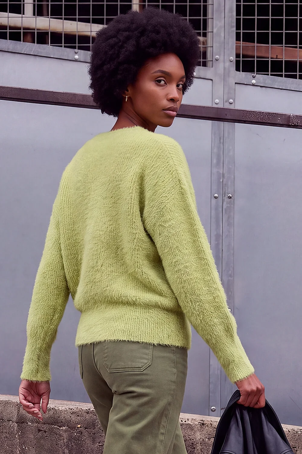 Roman Lime Fluffy Crew Knit Jumper - 14 Image 4