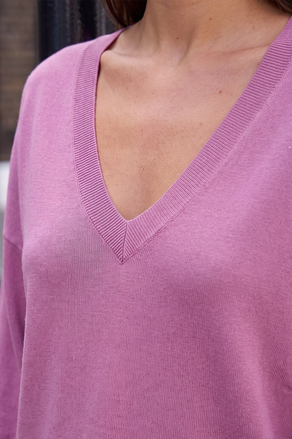Roman Pink Plain V-Neck Stretch Jumper - 12 Image 4