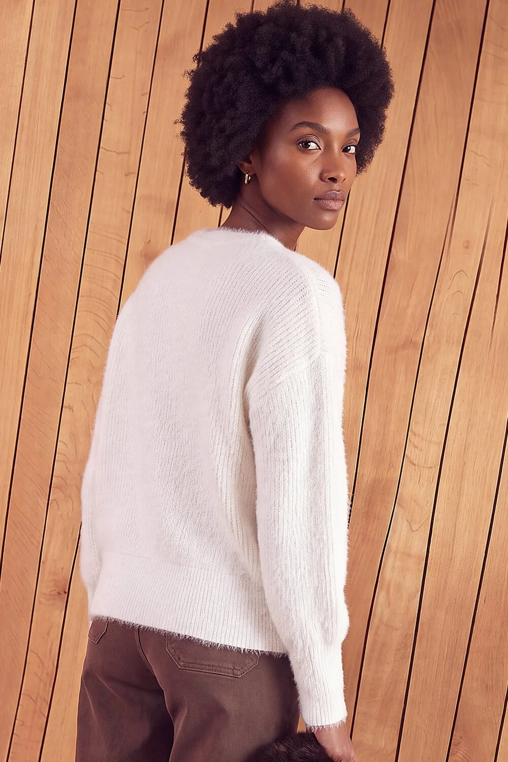 Roman White Fluffy Crew Knit Jumper - 14 Image 4