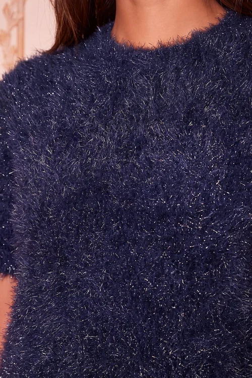 Roman Navy Tinsel Knit Top - 20 Image 4