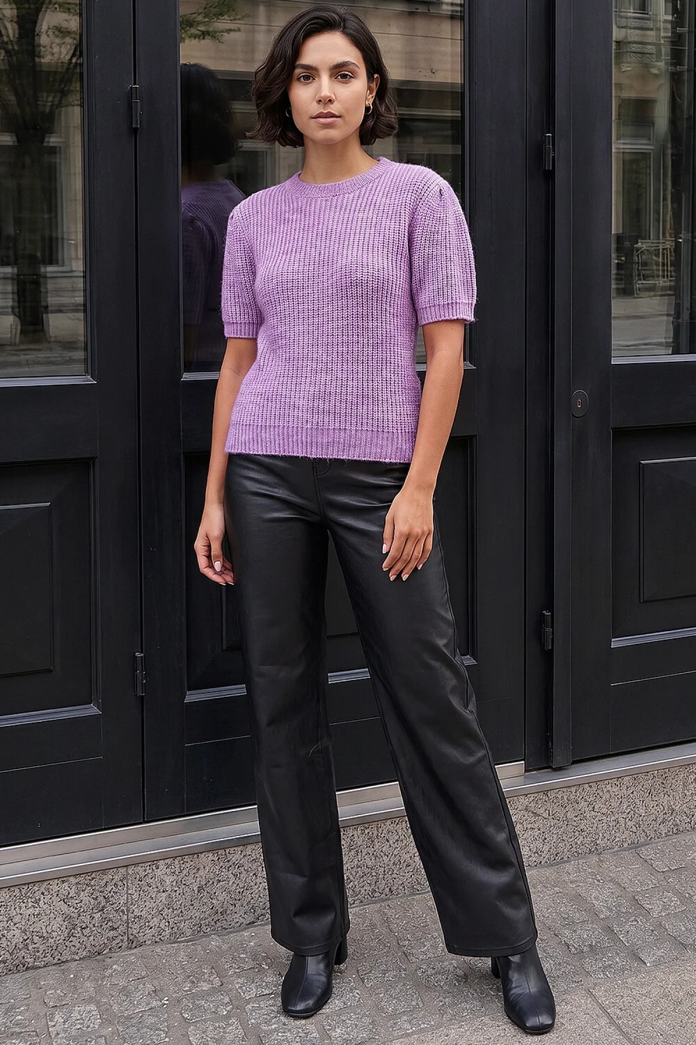 Roman Lilac Knitted Short Sleeve Jumper - 20 Image 2