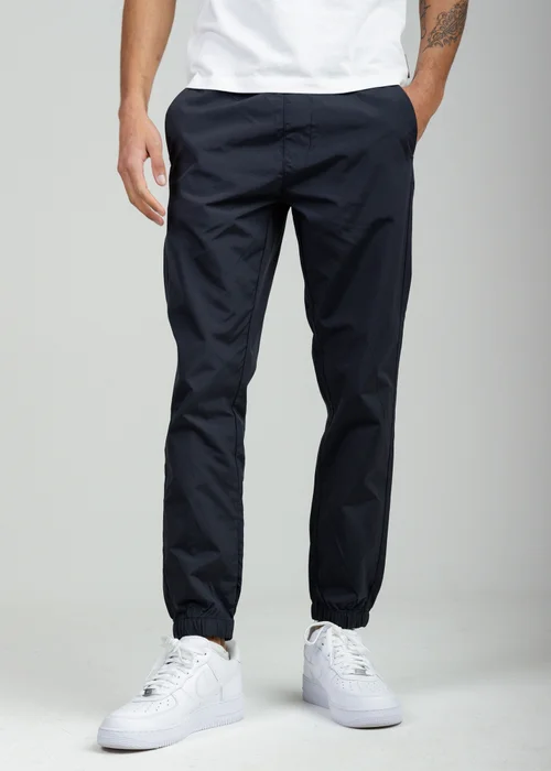 French Connection Navy Nylon Tech Cuffed Trousers - S Image 1