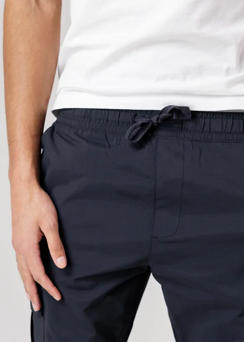 French Connection Navy Nylon Tech Cuffed Cargo Trousers - L Image 3