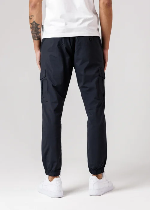 French Connection Navy Nylon Tech Cuffed Cargo Trousers - L Image 2