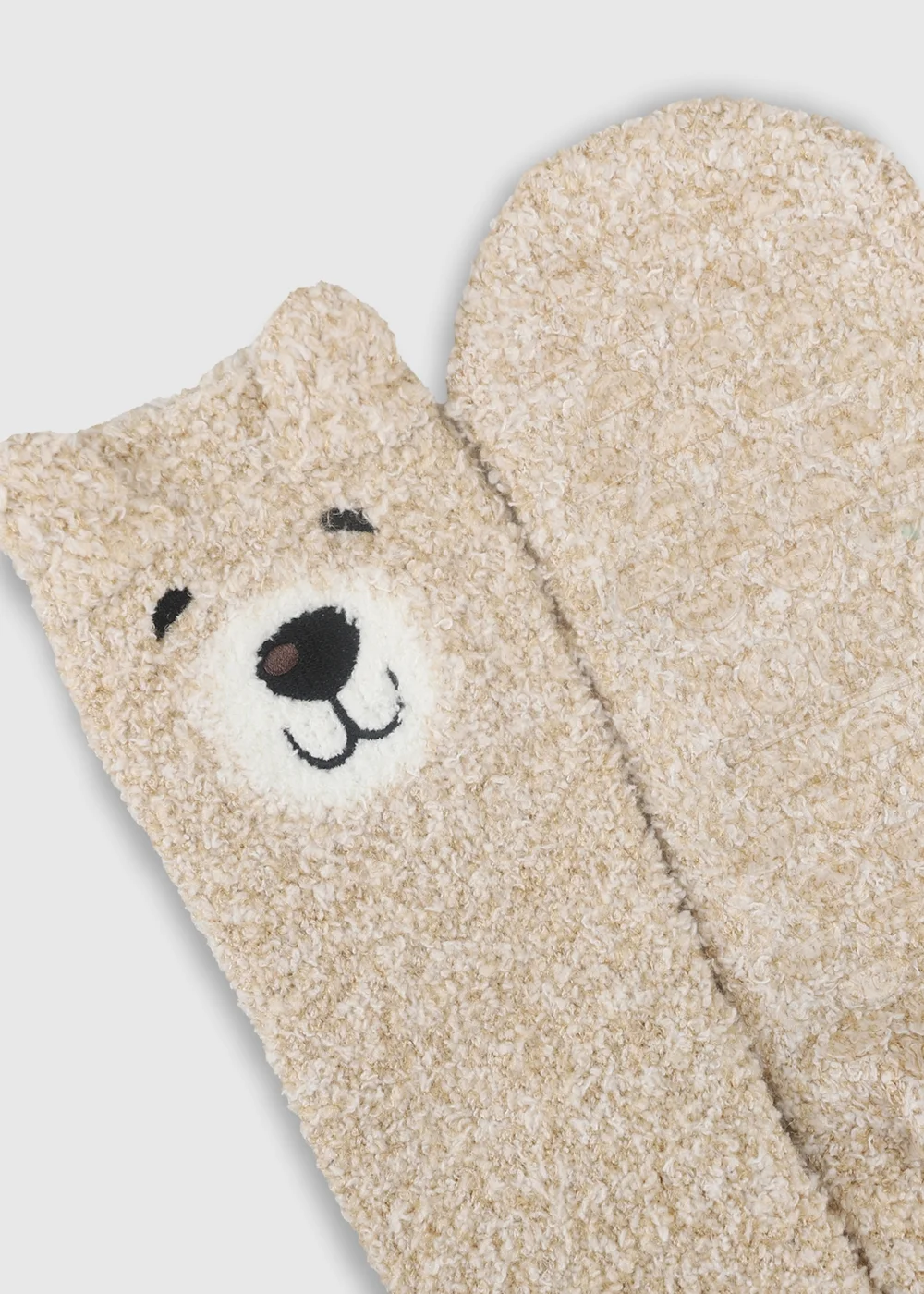 Totes Beige Natural Bear Mini Hot Water Bottle & Super Soft Socks Set - One Size Image 6