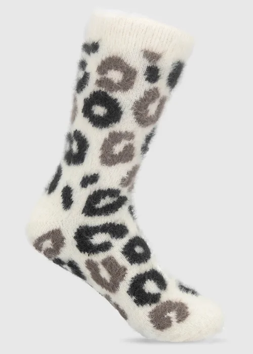 Totes Brown Faux Fur Hot Water Bottle And Super Soft Socks Set - One Size Image 6