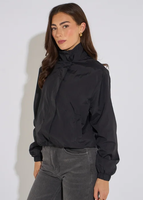 Gini London Black Funnel Neck Windbreaker Jacket - 16 Image 4
