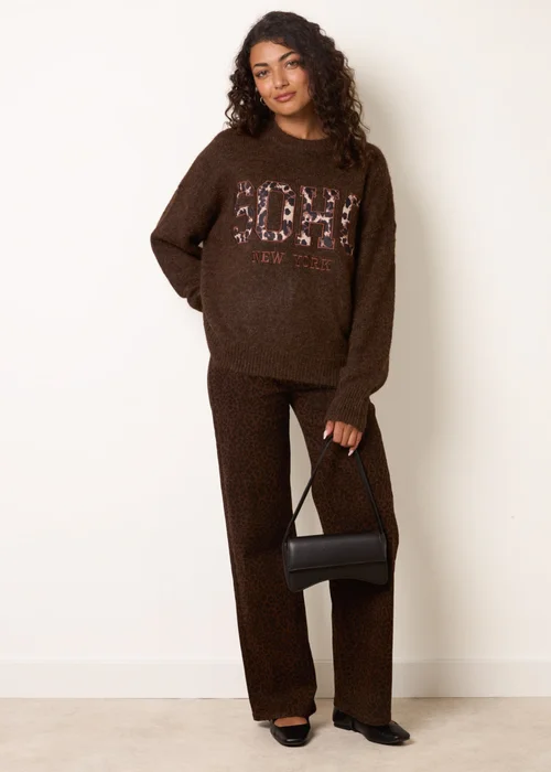 Blue Vanilla Brown Soho Knitted Jumper - S/M Image 3