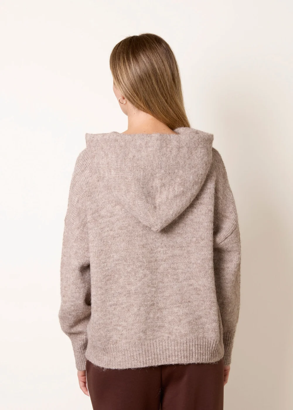 Blue Vanilla Brown Soho Knitted Hoodie - S/M Image 4