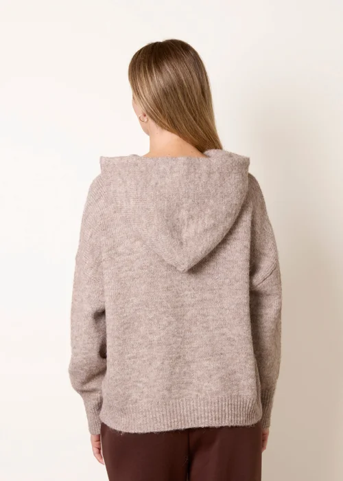 Blue Vanilla Brown Soho Knitted Hoodie - S/M Image 4