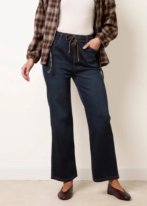Blue Vanilla Navy Jeans With Stitching Back Pockets - XL Image 2