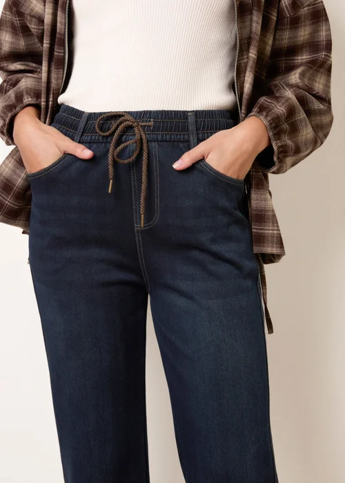 Blue Vanilla Navy Jeans With Stitching Back Pockets - XL Image 3