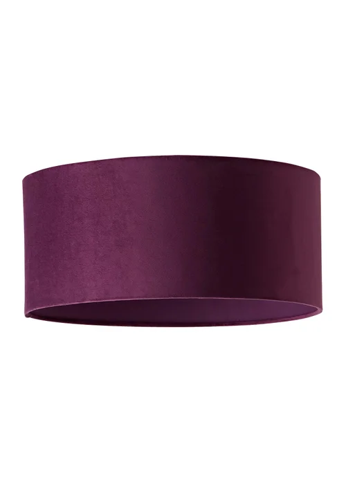 ValueLights Ashley Plum Velvet Squat Drum Shade - One Size Image 4