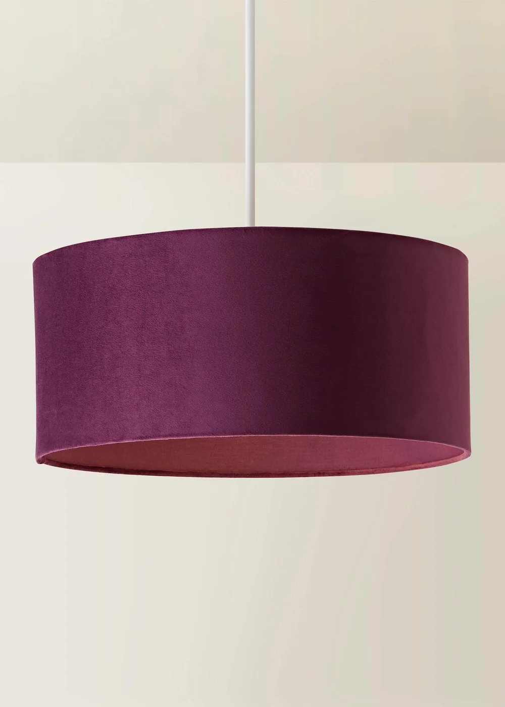 ValueLights Ashley Plum Velvet Squat Drum Shade - One Size Image 3