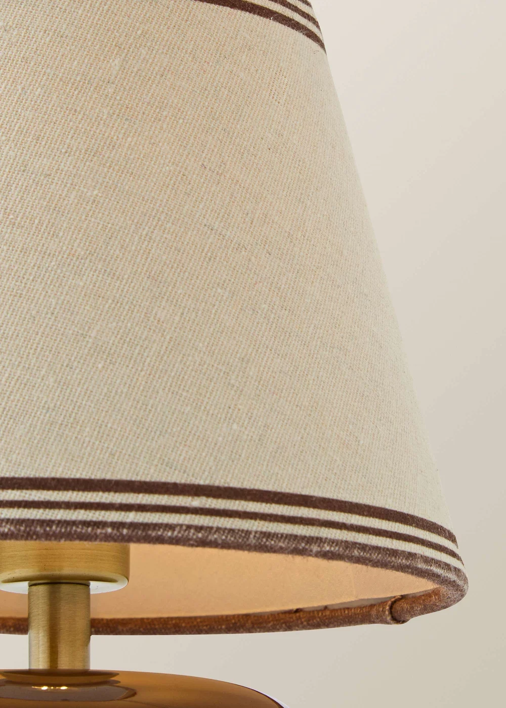 ValueLights Gia Brown Ceramic Stacked Rechargeable Table Lamp with Triple Trim Shade - One Size Image 6