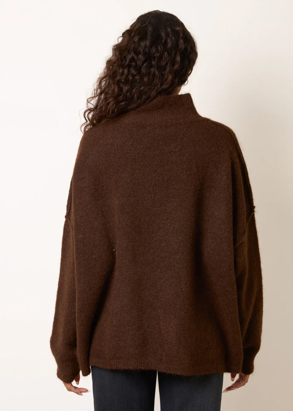 Blue Vanilla Brown High Neck Soft Jumper - One Size Image 4