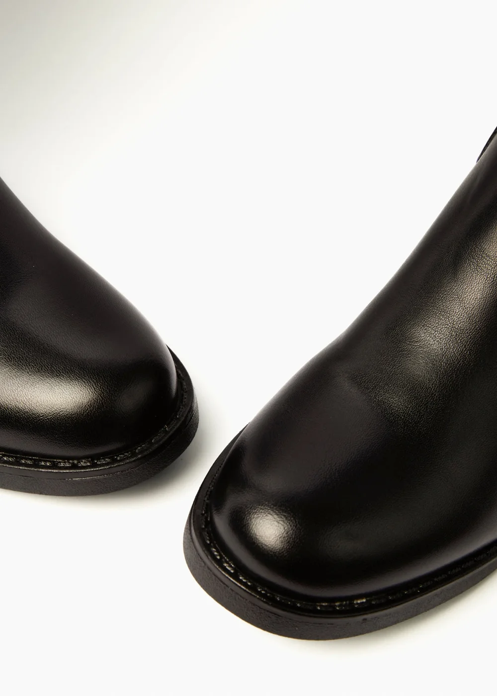 Blue Vanilla Black Buckle Detail Low Heel Long Boots - 3 Image 4